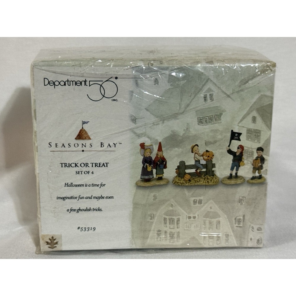 Vintage Department 56 Seasons Bay Trick of Treat Set 53319 Halloween Figurines